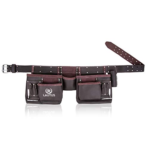 LAUTUS Leather Tool Belt/Pouch/Bag - 100% LEATHER