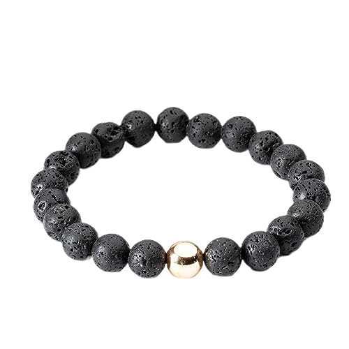 Lava Rock Bracelet - Natural Stone Beaded Bracelet for Stress Relief and Aromatherapy