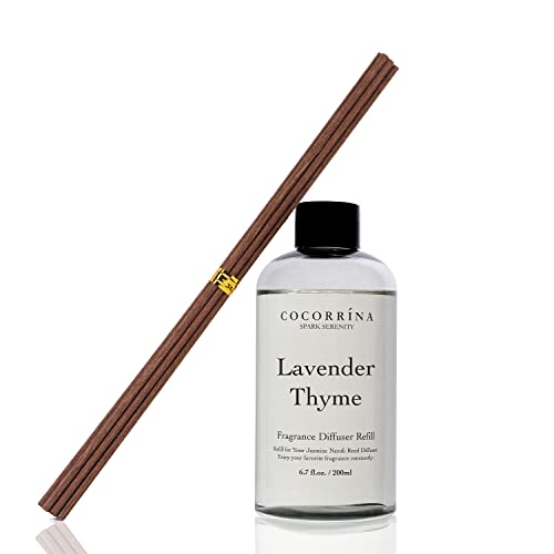 Lavender Thyme Scented Reed Diffuser Oil Refill
