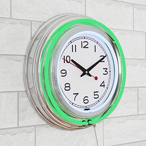 Lavish Home Retro Neon Wall Clock