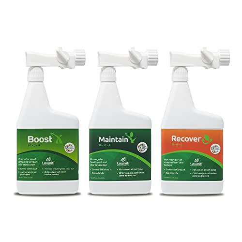 Lawnifi Fall Fertilizer for Lawn and Garden, 3 Bottles of Liquid Lawn Food