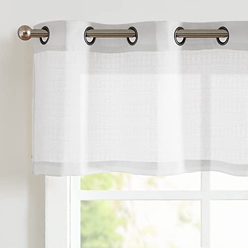 Lazzzy Sheer Kitchen Valance Curtains