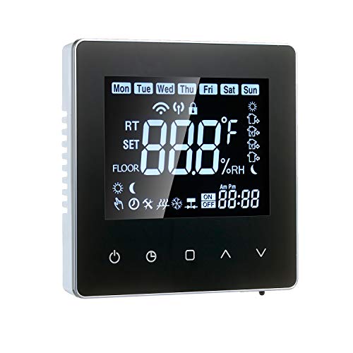 LCD Touch-Screen Programmable Thermostat with Water Heating