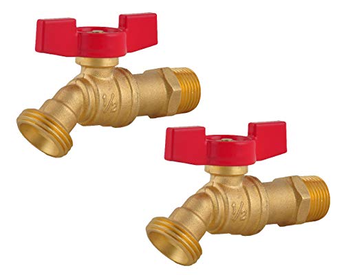 LD Valve - Male Hose Bibb 1/2" MIP X 3/4" MHT (2-Pack)