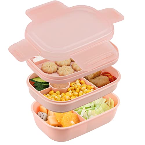 Landmore Bento Box Adult Lunch Box, 3 Stackable Bento Lunch Containers for  Adults/Kids, 3 Layers All-in-One Bento Box with Utensil Set, Leak-Proof Bento  Box for Dining Out, Work, Picnic, School - Yahoo
