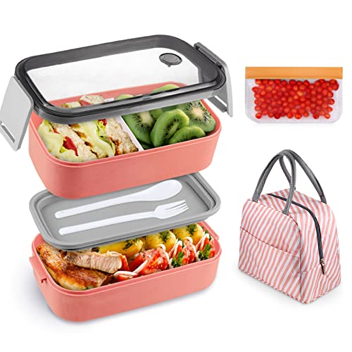 All-in-One Stackable Lunch Box Solution - Sleek and Modern Bento Box Design  Includes 2 Stackable Containers with Sealing Strap - China Plastic Lunch Box  and Lunch Box price