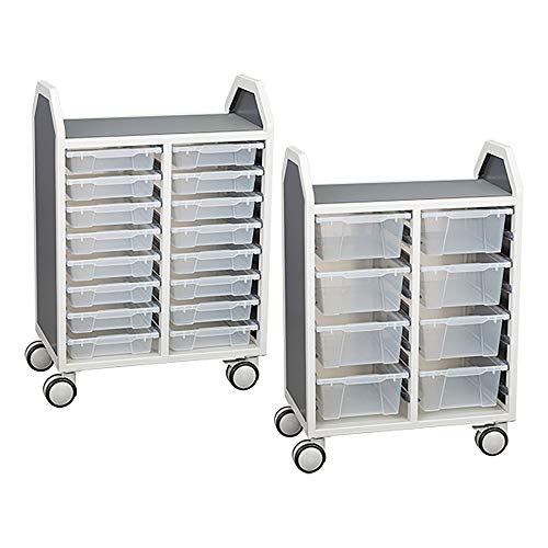 Learniture Double-Wide Mobile Storage Cart