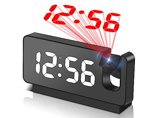 LED Digital Projection Alarm Clock for Bedrooms