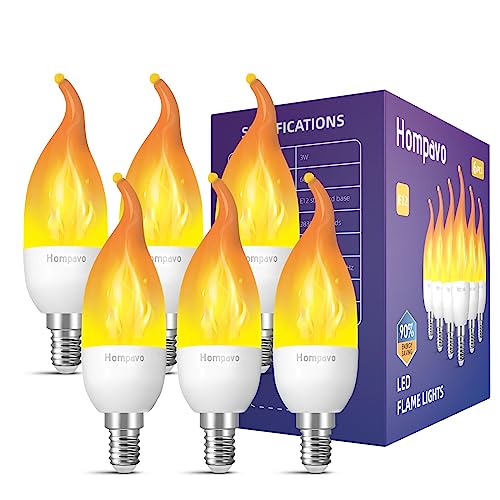 LED Flame Light Bulbs - 6 Pack
