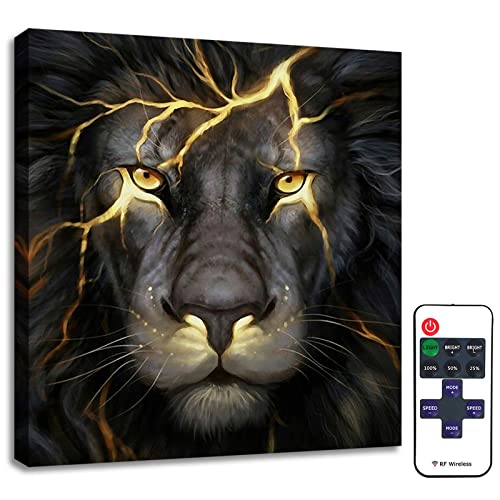 LED Lamp Lion Wall Art