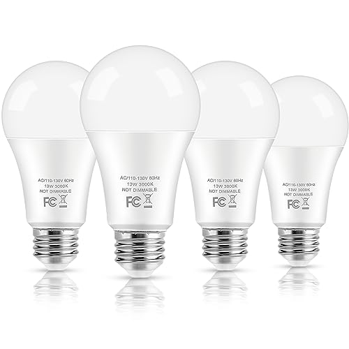 LED Light Bulbs, 100W Equivalent A19 LED Bulbs, 4-Pack