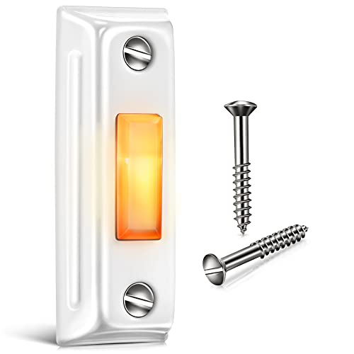 White Metal LED Doorbell Button for Home and Garage