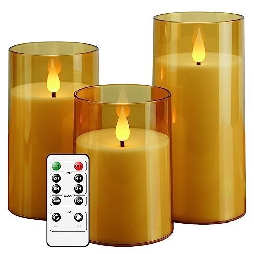 LED Pillar Candles with Remote Control