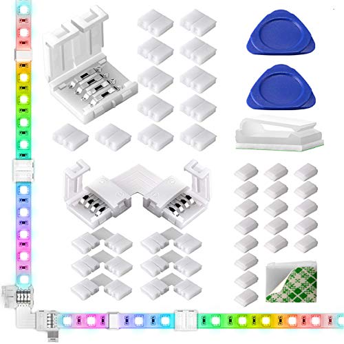 LED Strip Light Connectors 40Packs: Easy and Reliable RGB LED Strip Connection