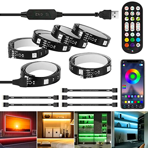 Govee TV LED Backlights, App Control TV LED Strip Lights, 7 Scene Modes &  DIY Mode, 6.56FT Easy Installation USB LED TV Lights for 40-60 inch TVs