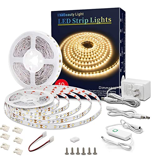 32.8ft Warm White Dimmable LED Strip Light Kit