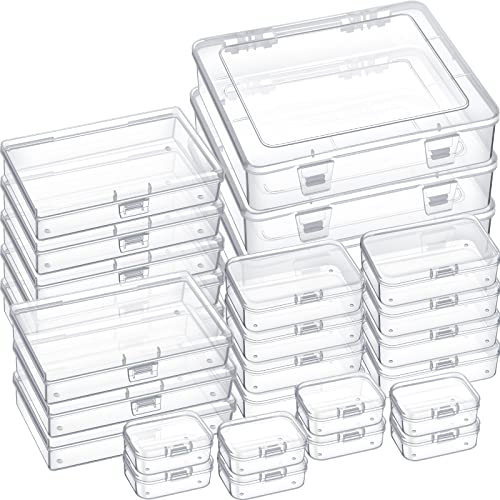 Leelosp Small Storage Containers Organizer Box with Clear Lids