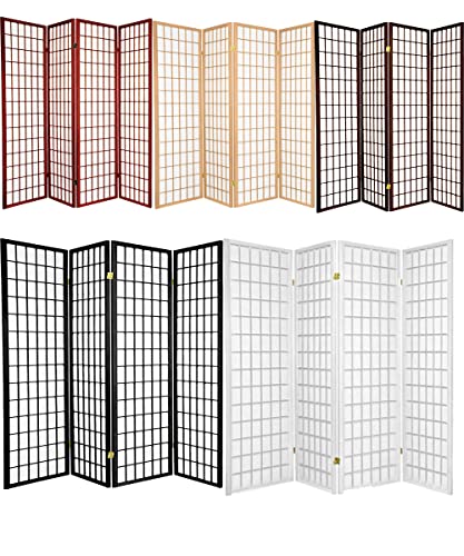 Legacy Decor 3 Panels Room Divider Privacy Screen Partition Shoji Style 6 ft Tall Black Finish