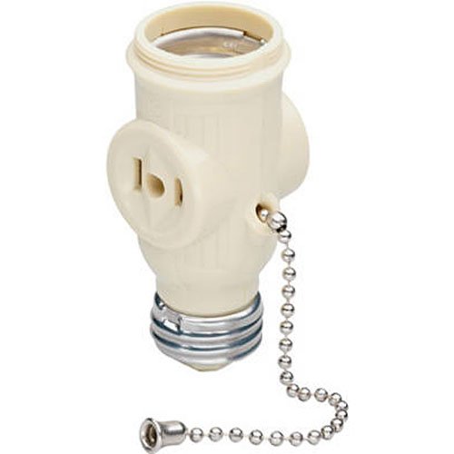 Pass & Seymour 1406ICC10 Medium Lamp Holder with Pull Chain