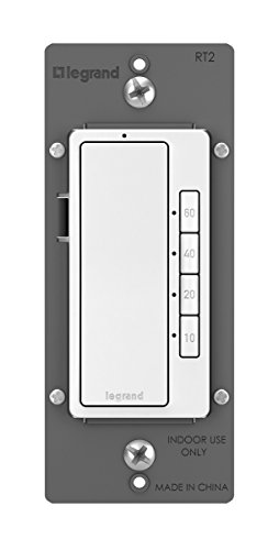 Pass & Seymour Radiant 4 Button LED Light Switch with Countdown Timer, White