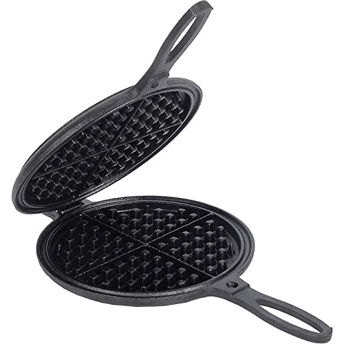 Rome Industries Old Fashioned Waffle Cast Iron, Black