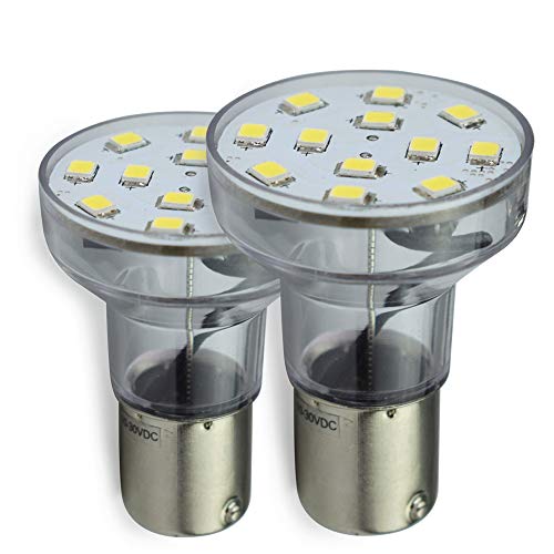 Leisure LED RV Trailer Motorhome LED Spot Light 1156 1139 1141 1383 LED Bulb 2 Watt 275 Lumen CW 10-30Volt 12Volt Long Neck