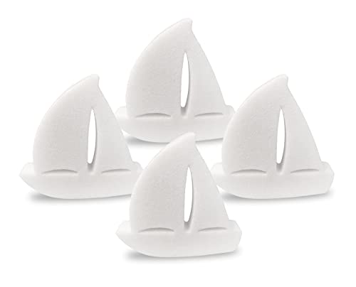 LeisureQuip ScumBoat Scum Absorber for Hot Tubs and Pools 4 Pack - White