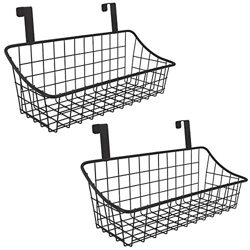 LeleCAT Storage Basket with Hook Grid - Small, Black (2 Pack)
