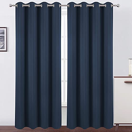 LEMEMO Navy Blue Blackout Curtains