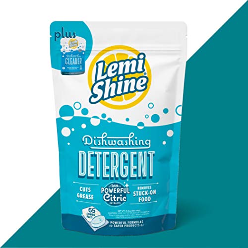 Lemi Shine Citric Acid Dishwasher Pods (65 Count) with Bonus Cleaner Pack