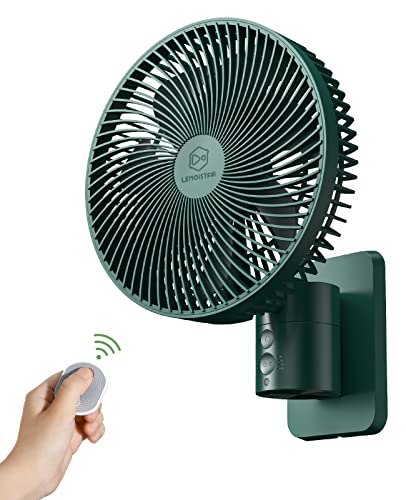 LEMOISTAR 8 Inch Small Wall Mounted Fan with Remote Control