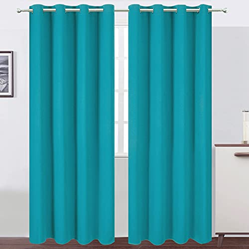 LEMONO Teal/Turquoise Kids Blackout Curtains