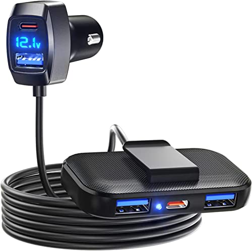 LENCENT 5 Multi Ports Type C Car Charger