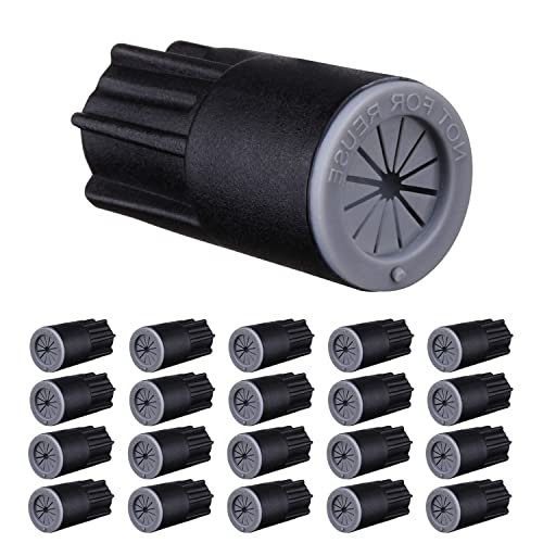 LEONLITE 20-Pack Waterproof Wire Nuts 22AWG-16AWG, Outdoor Seal Electrical Twist Wire Connectors Wet Location Available, Low Voltage for Landscape Lights, Exterior Pathway Lighting, Black