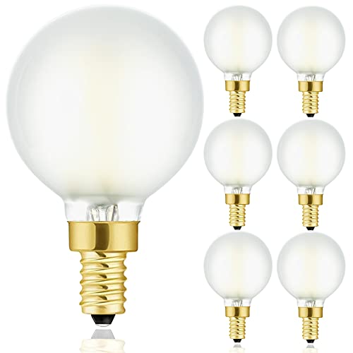 LEOOLS Frosted LED Chandelier Bulb 6Pack