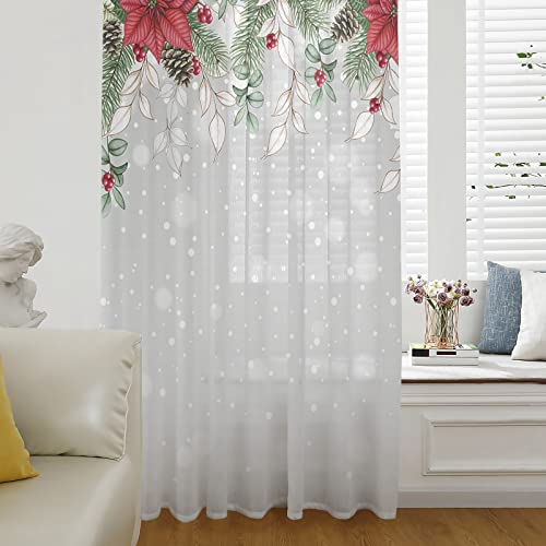 LEOSUCRE Semi Sheer Curtains 84 Inch Length