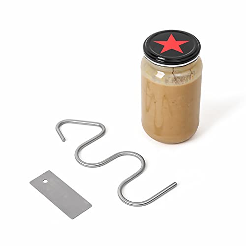 Lervont Stainless Steel Peanut Butter Stirrer for 12-30 oz Jars