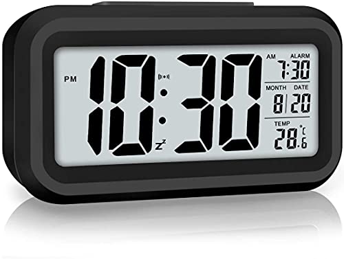 Lesipee Battery Operated Digital Alarm Clock with Night Light