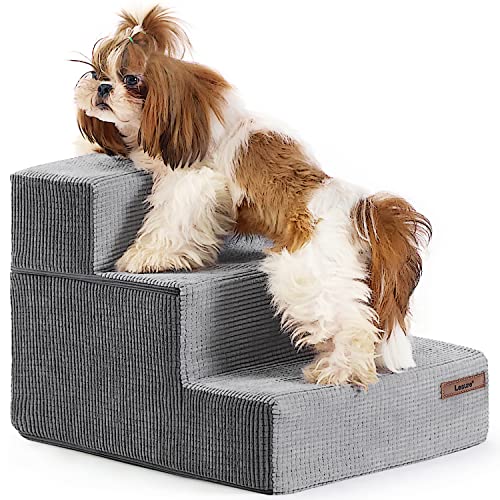 Lesure Dog Stairs for Small Dogs - Pet Stairs for Beds and Couch