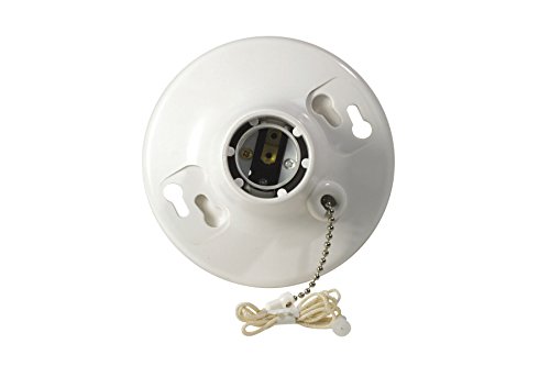 Leviton 1-Piece Top Wired Lamp Holder with Pull Chain