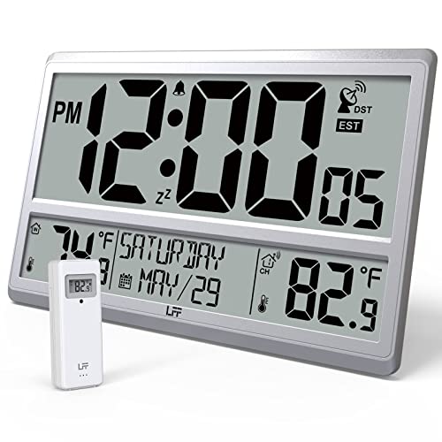 LFF Atomic Clock: A High-Definition Digital Wall Clock with Accurate Temperature Readings