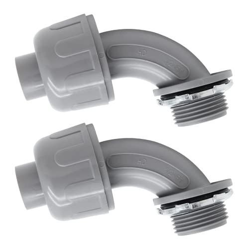 LifCratms Liquid-Tight Connector, 90-Degree Electrical Conduit Fittings