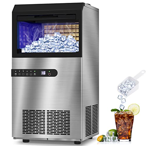 LifePlus Commercial Ice Maker Machine with Large Storage Bin