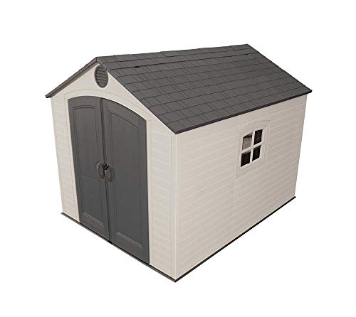 Lifetime Outdoor Storage Shed with Window, Skylights, and Shelving