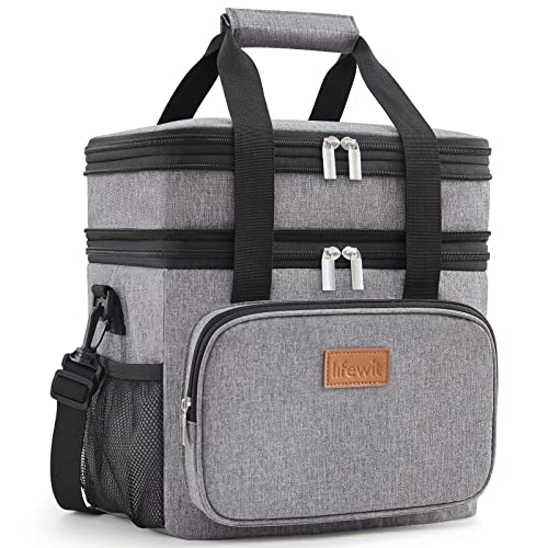 Lifewit Double Deck Lunch Bag - Large Insulated Soft Cooler Bag
