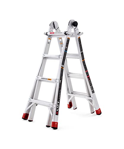 Lift Ladders LLMP-18 18-ft. Reach Aluminum Multi-Position Ladder, 375-lb. Weight Capacity - ANSI Type 1AA Duty Rating