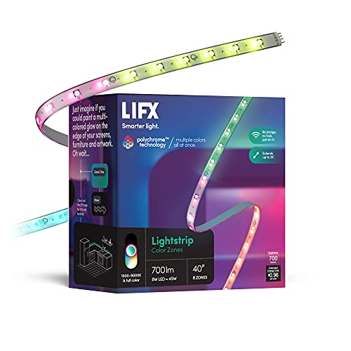 Smart Wi-Fi LIFX LED Light Strip with Color Zones, 40" Kit