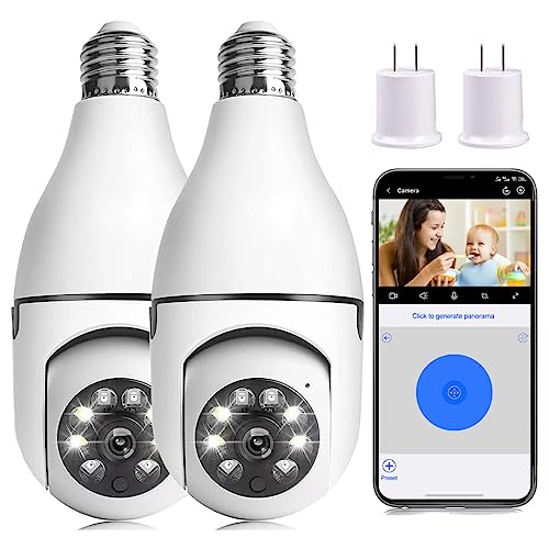 Wi-Fi Pet Camera 360° PTZ Light Bulb with Motion Detection
