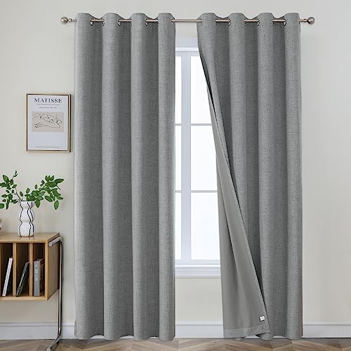 Light Grey Blackout Curtains 96 Inches Long 51oRFWfzgpL 