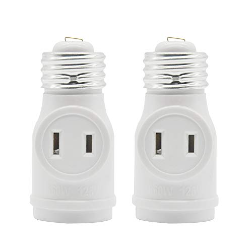 Light Socket Adapter with 2 Outlets